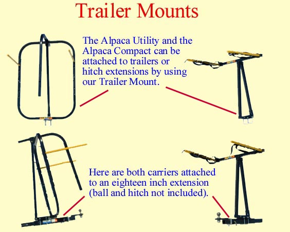 racks or carriers for recumbent bikes, snowboards, mountain boards, skis